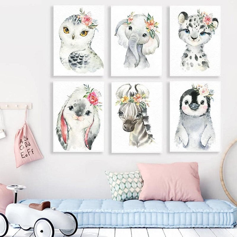 Tiwabb 6 Pack Animal Cross Stitch Kits for Adults - Stamped Crossstitching Kits Preprinted 11 Count Cross-Stitch Kit for Beginner, 11CT Prestamped Easy Pattern Needlepoint Kits Crafts for Decor 9.8x13.8inch - Image 2